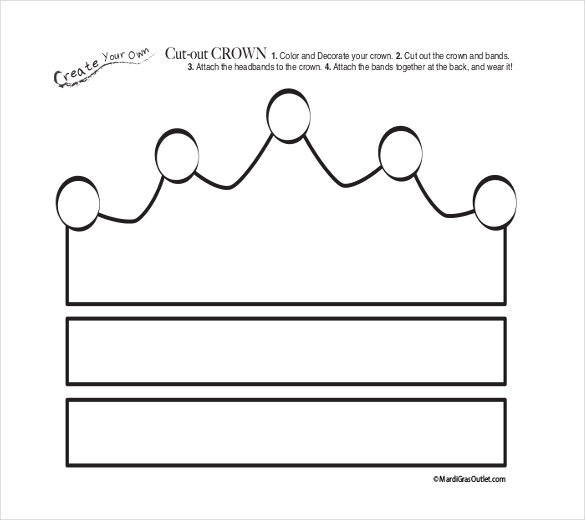 crown cut out template