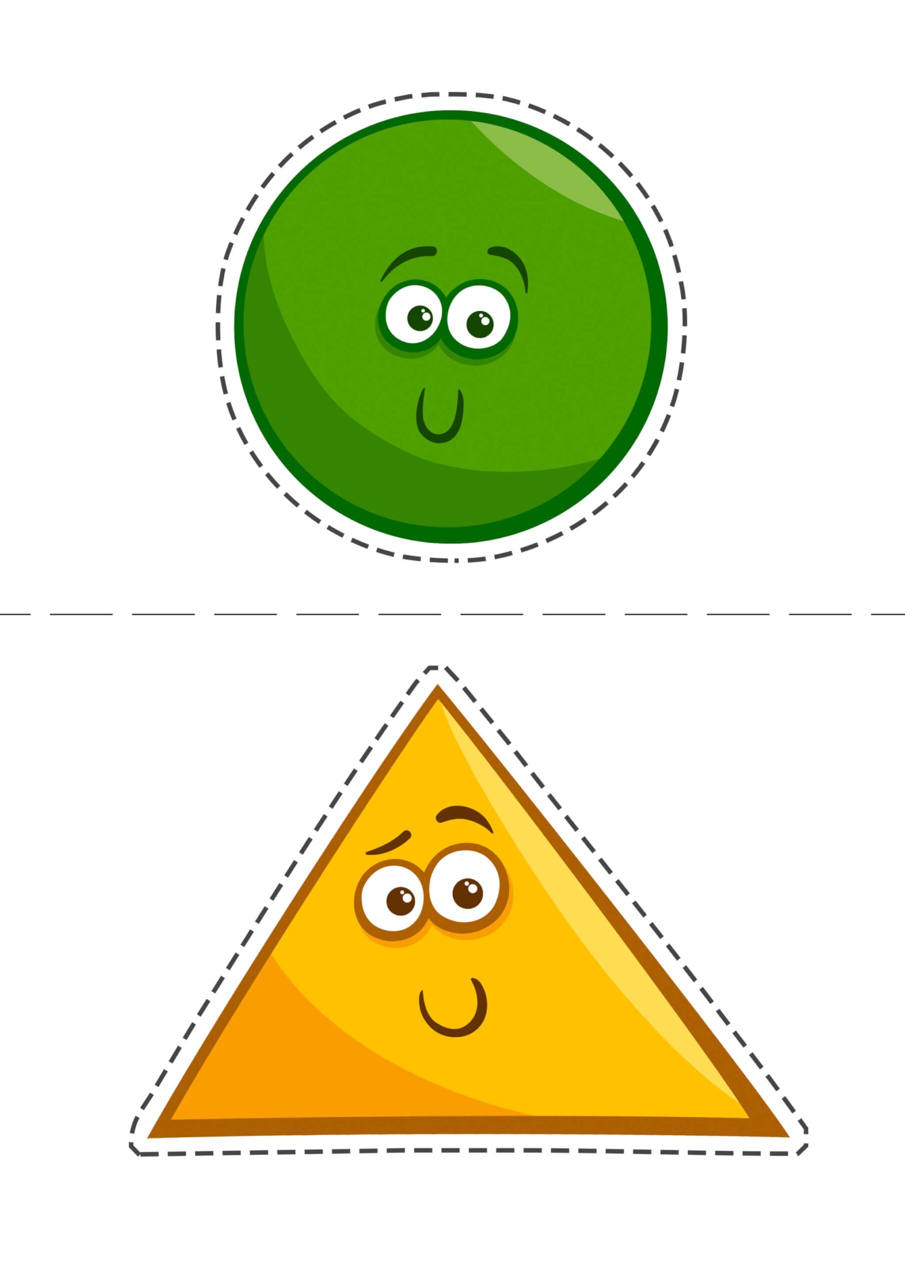 Cut Out The Funny Basic Shapes Printable Worksheet PDF Worksheets