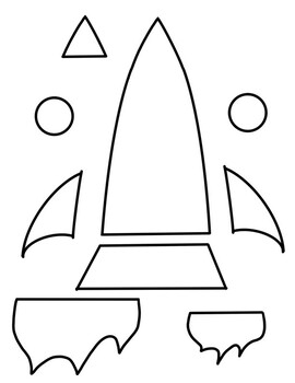 Cut Paste Rocketship By Hannah Bilderback TPT