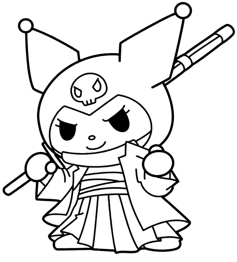coloring page kuromi