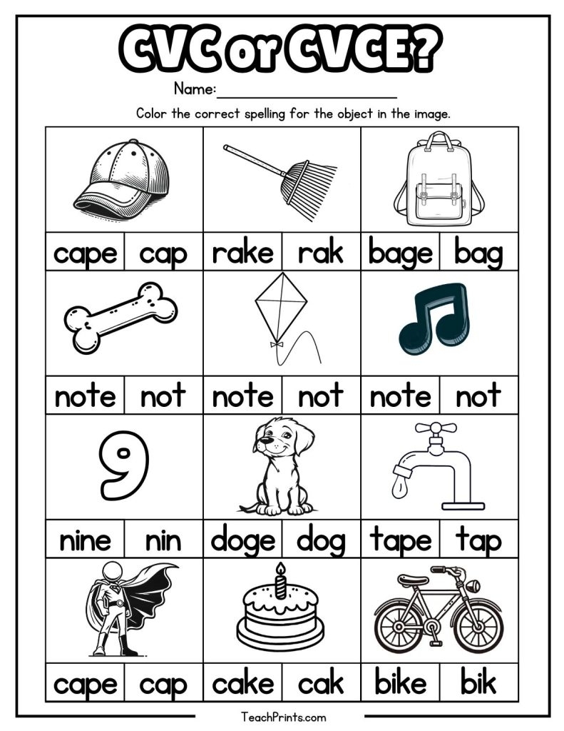 cvce worksheets free download