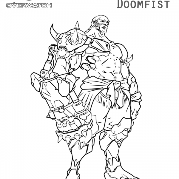 D Va From Overwatch Coloring Pages Free Printable Coloring Pages