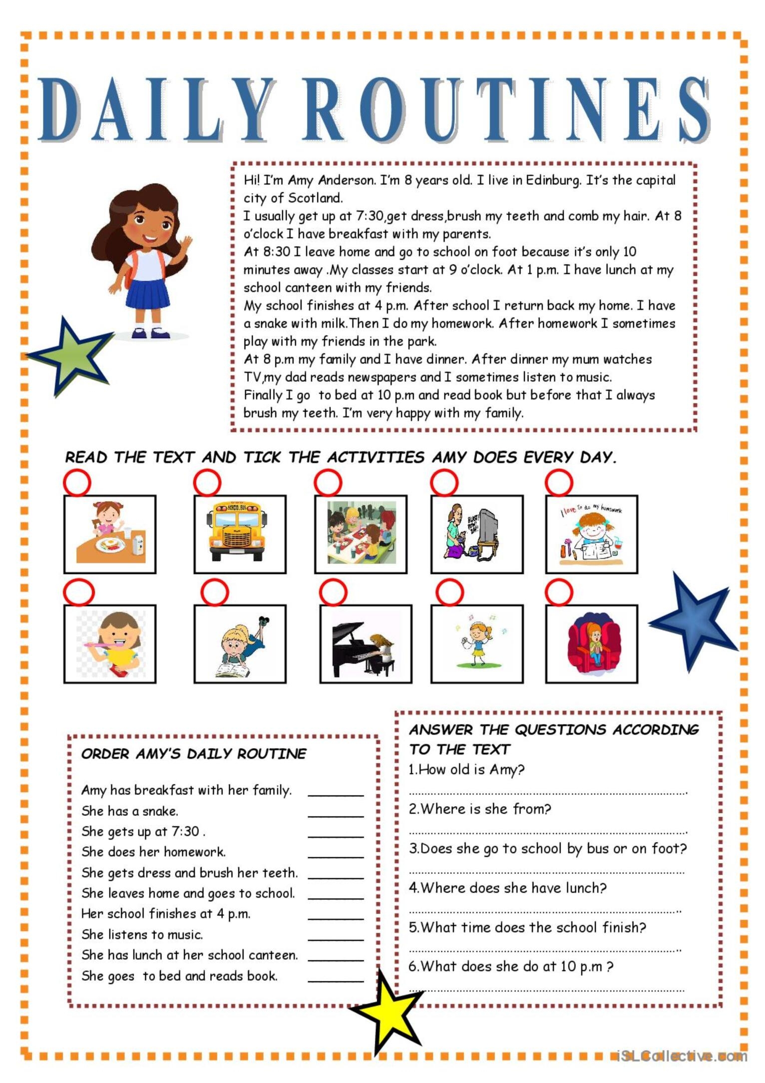 Daily Routine Worksheet Daily Routine Kids Worksheets Presente NBKomputer