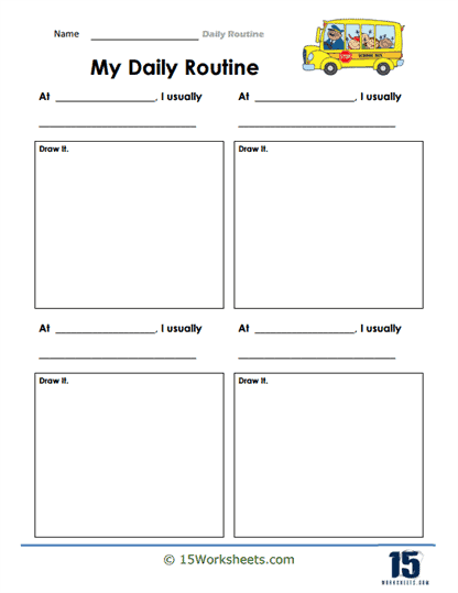 Daily Routine Worksheets 15 Worksheets