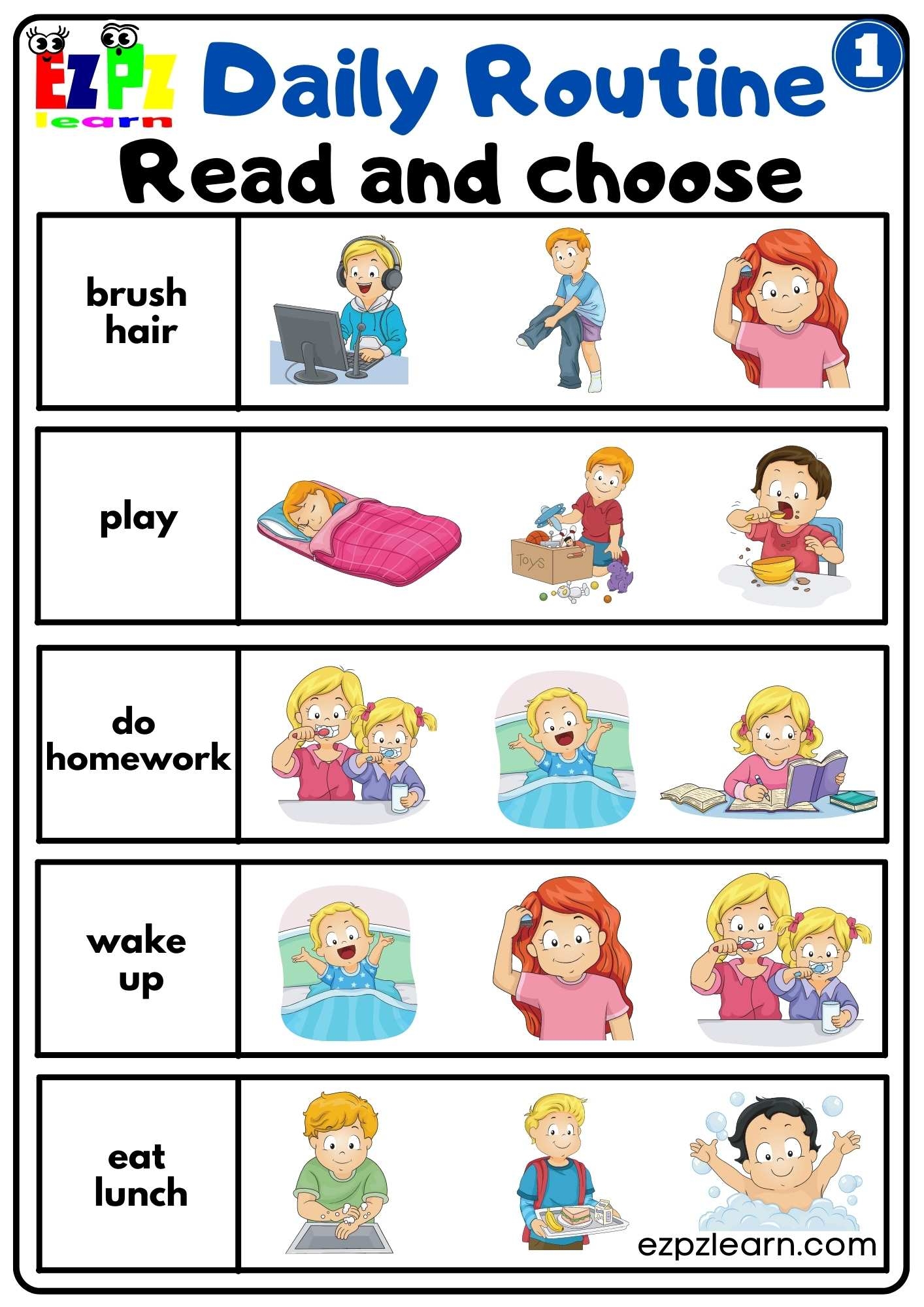 Daily Routines Worksheet Interactive Worksheet Daily Routine NBKomputer