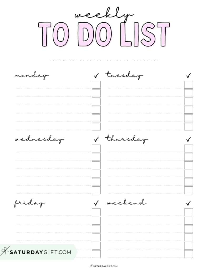 free printable list templates