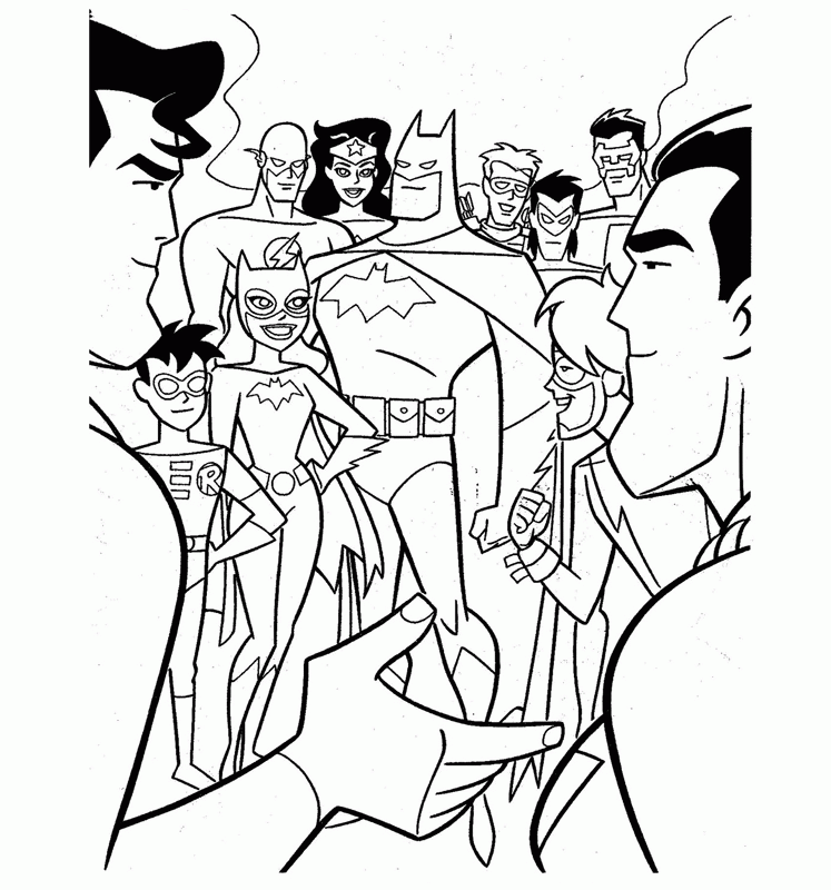 dc coloring pages free