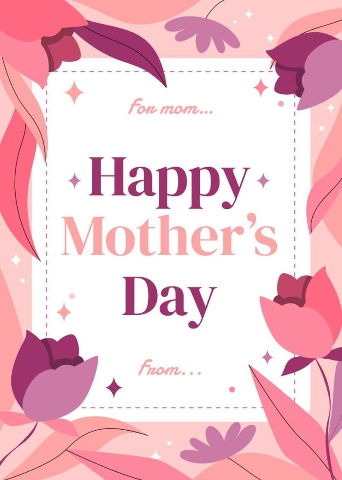 Design And Download This Elegant Floral Happy Mother 39 s Day Card Template