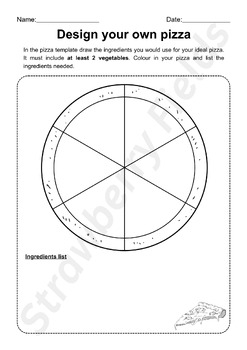 Design Your Own Pizza Worksheet By Strawberry Fields Products TPT