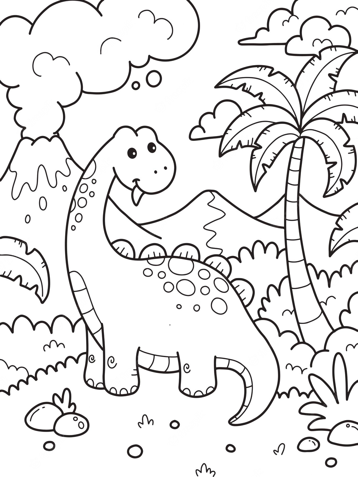 dinosaur coloring in picture