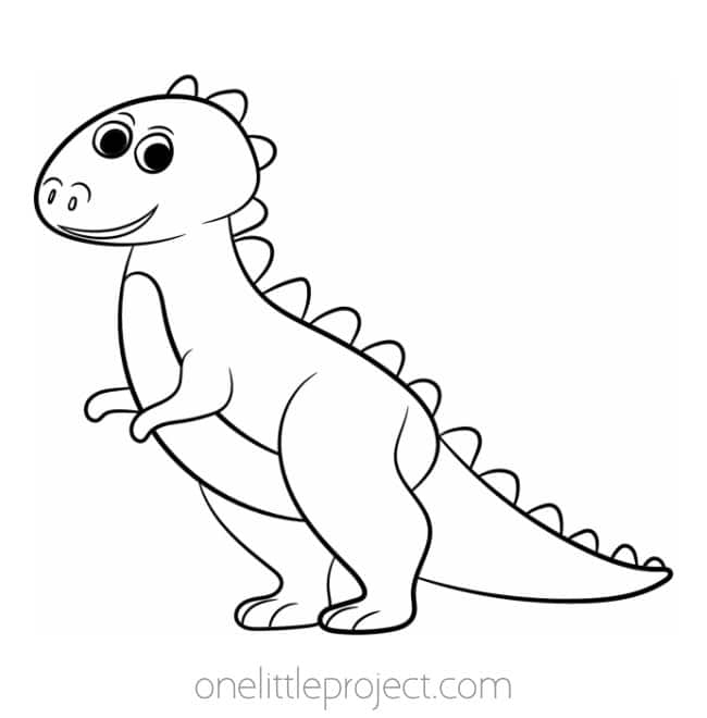 coloring page dinosaur