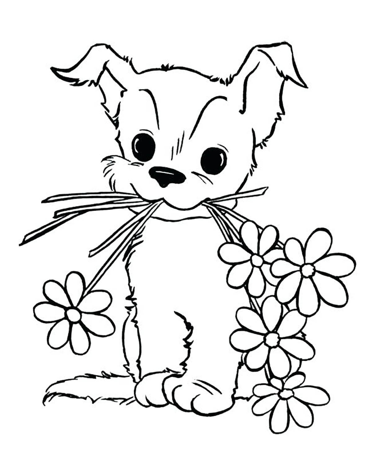 dogs coloring sheets free printable