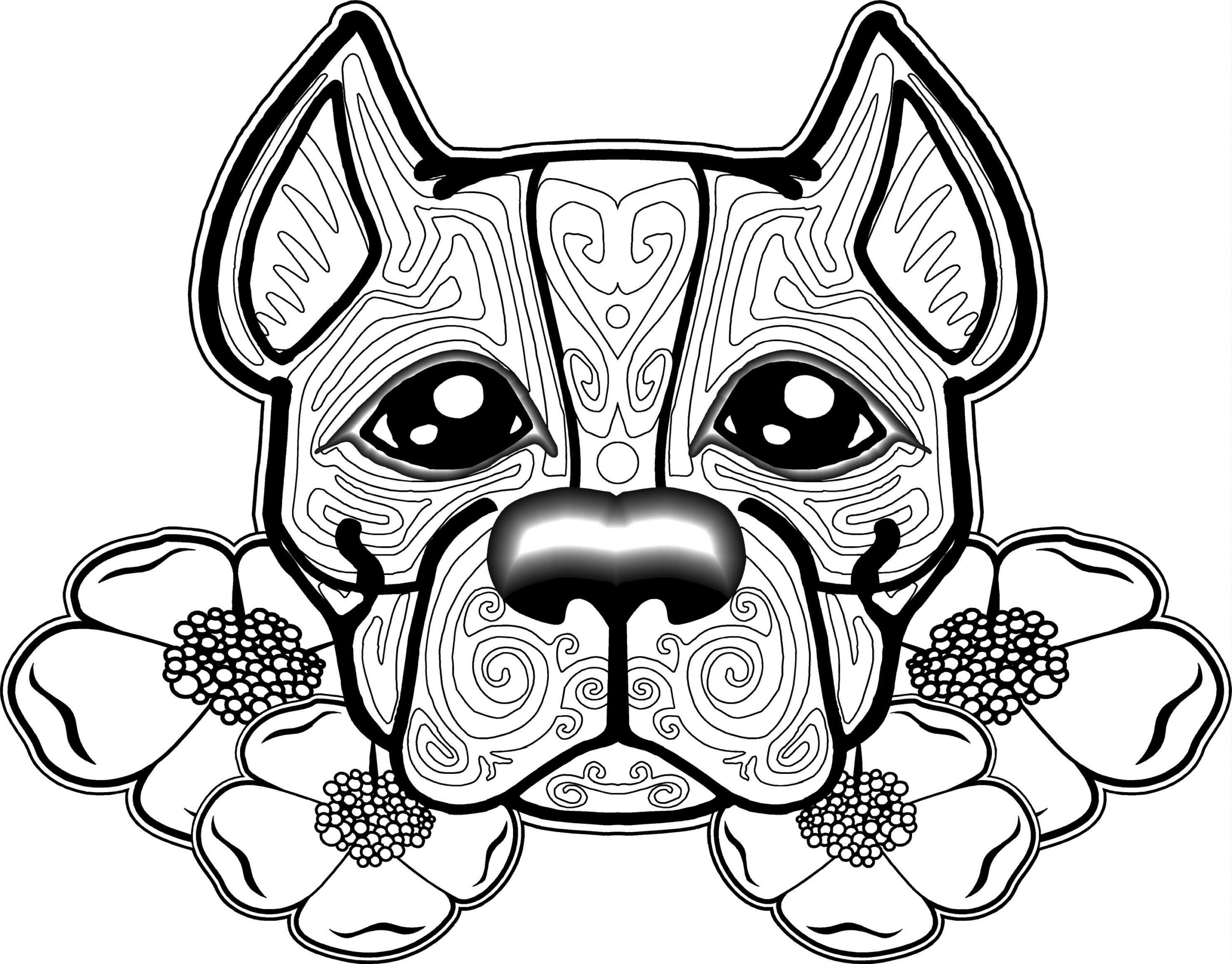 Dog Coloring Pages For Adults Coloring Pages Dog Adults Adult Book 