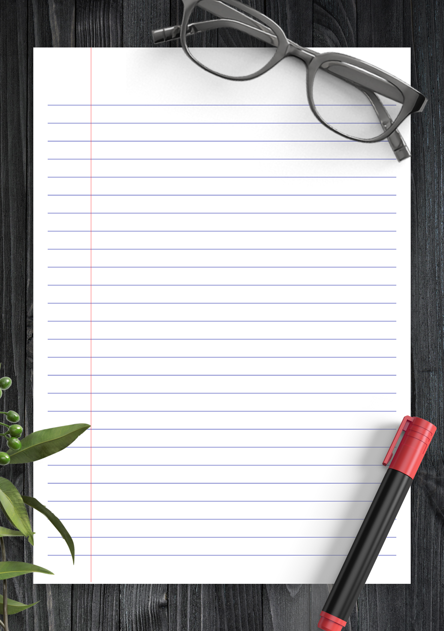 Downloadable Printable Lined Paper A4