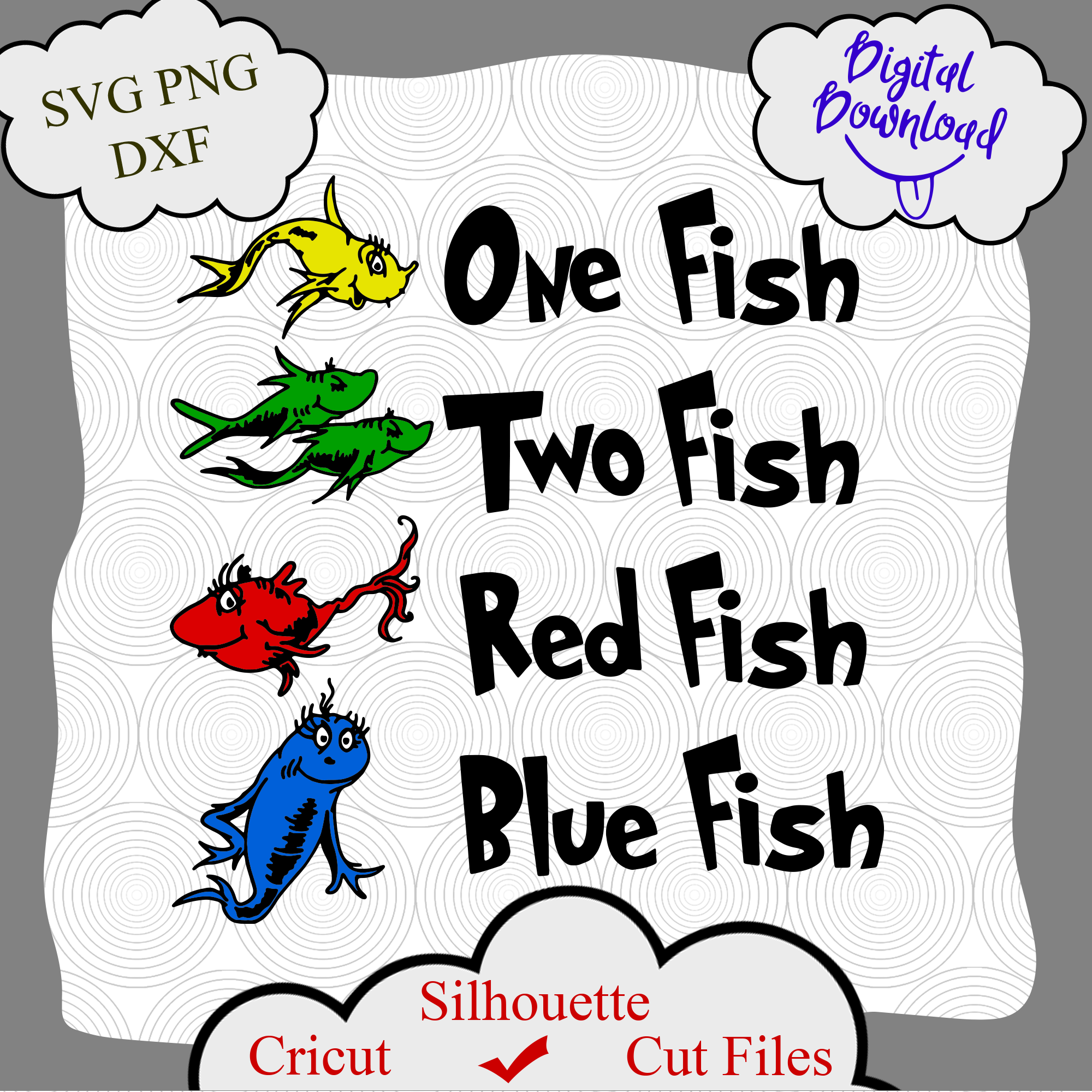 one fish two fish drawings