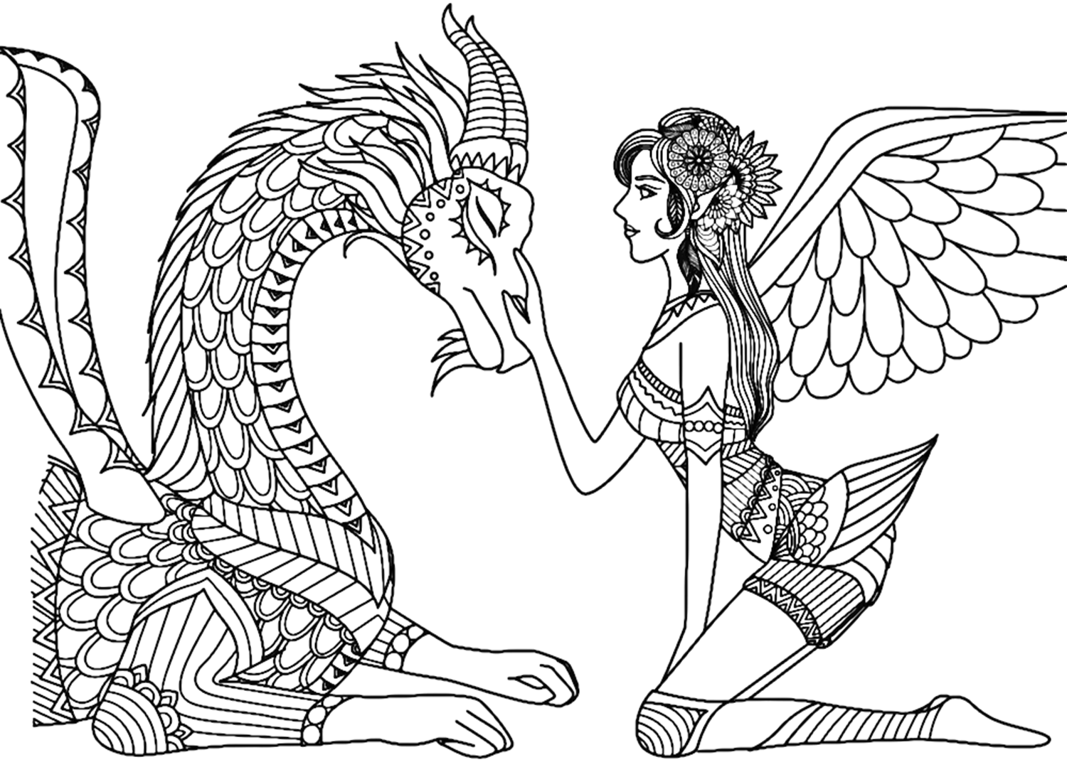 Dragon Coloring Page For Kids Coloring Online Free