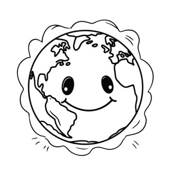 Earth Shaped Coloring Pages World Earth Coloring Pages Cute Coloring 
