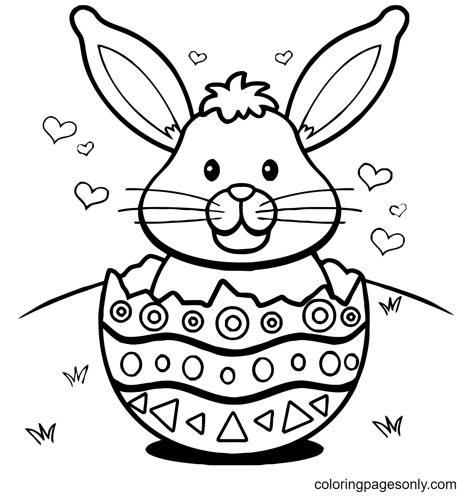 coloring page bunny