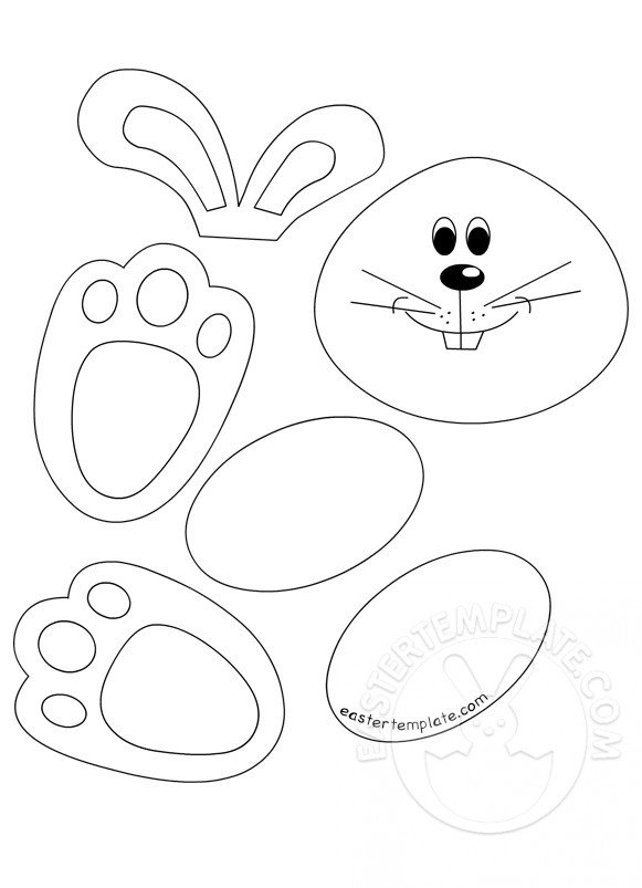 easter bunny craft template