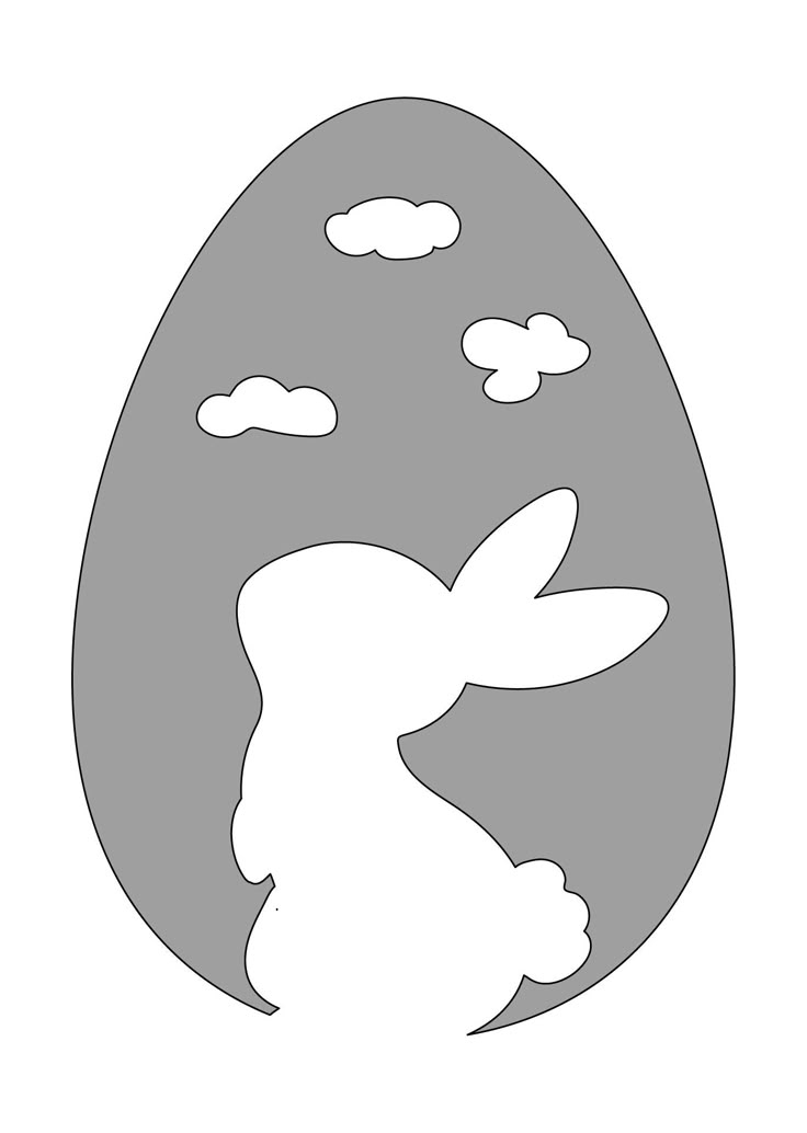 Easter Bunny Stencil 10 Free PDF Printables Printablee Easter 