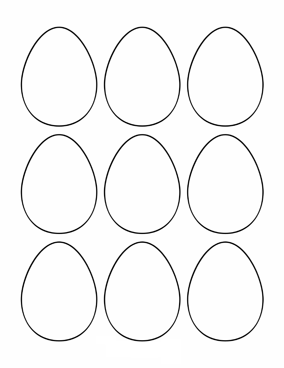 Easter Egg Template Nine Eggs Download Printable PDF Templateroller