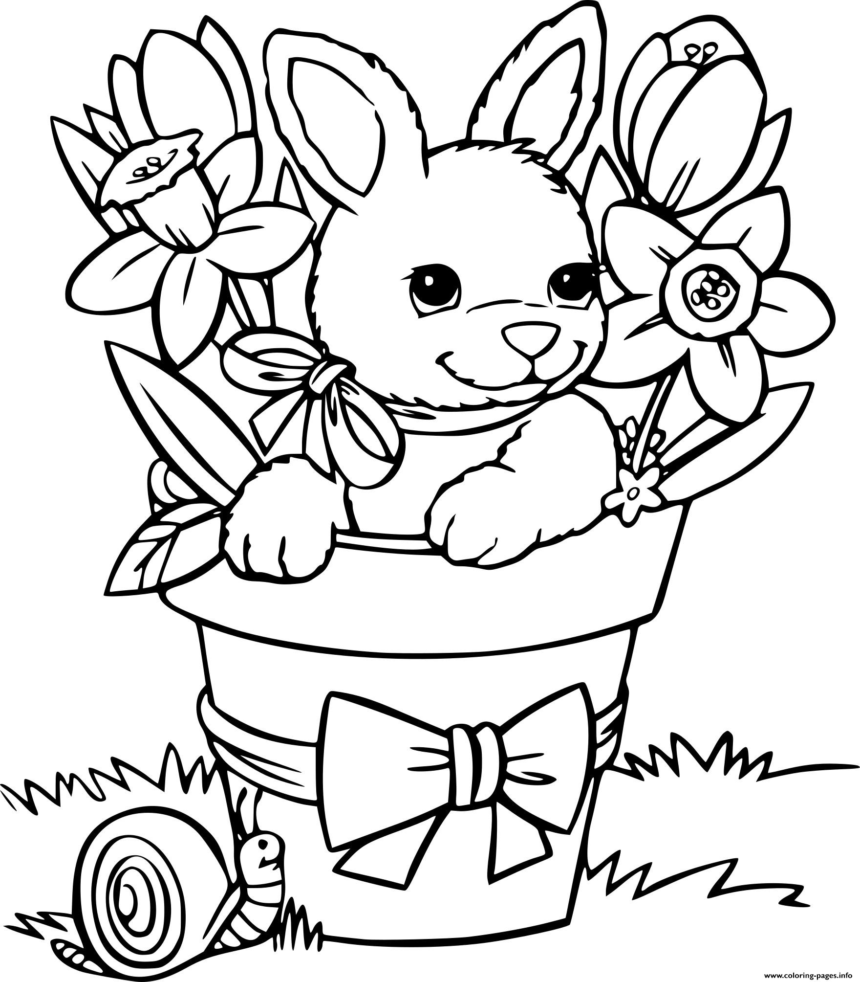 Easter Flowers Coloring Page Free Printable Coloring Pages