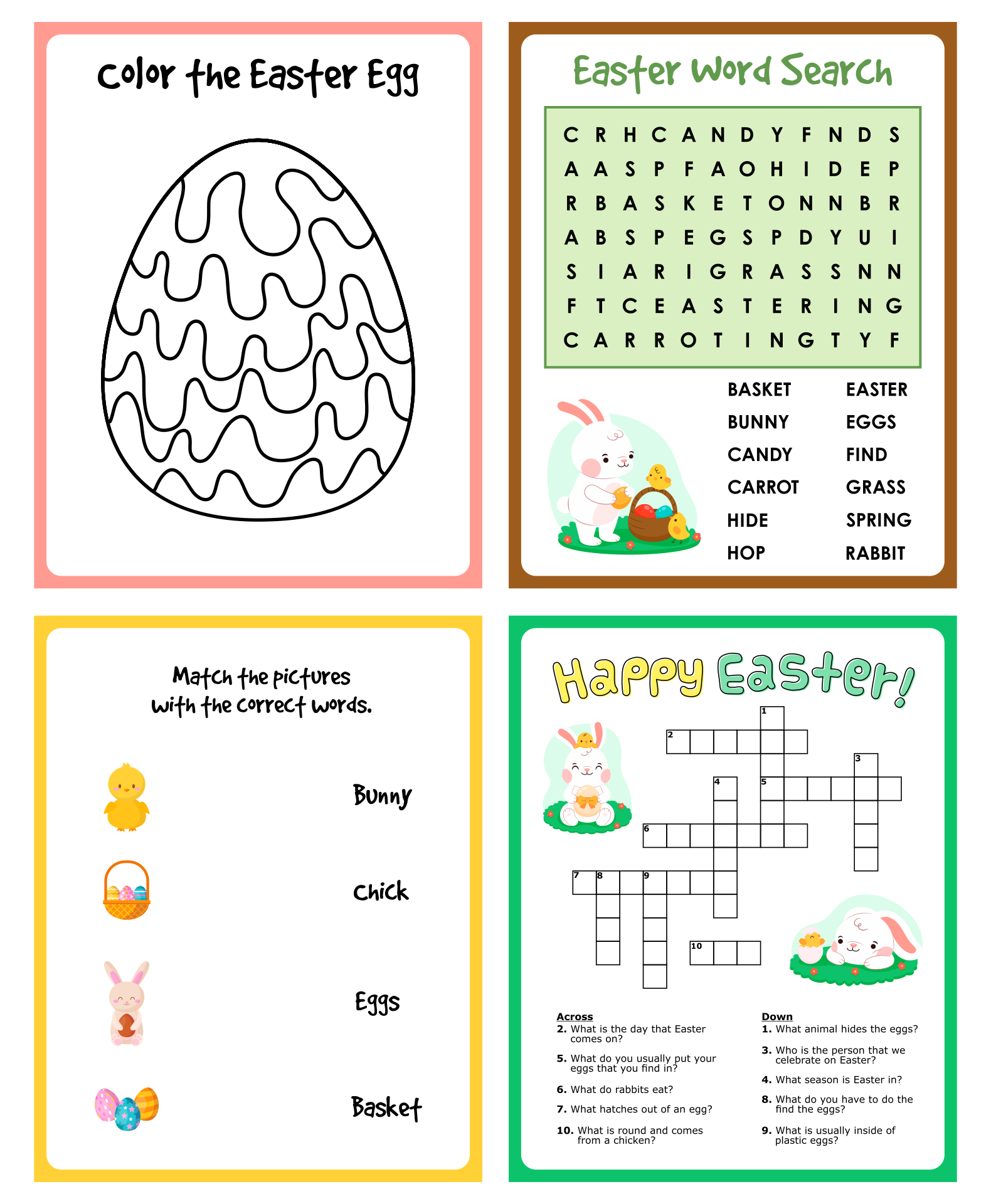 Easter Sunday Worksheets Worksheets For Kindergarten