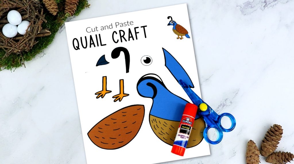 quail plate craft template