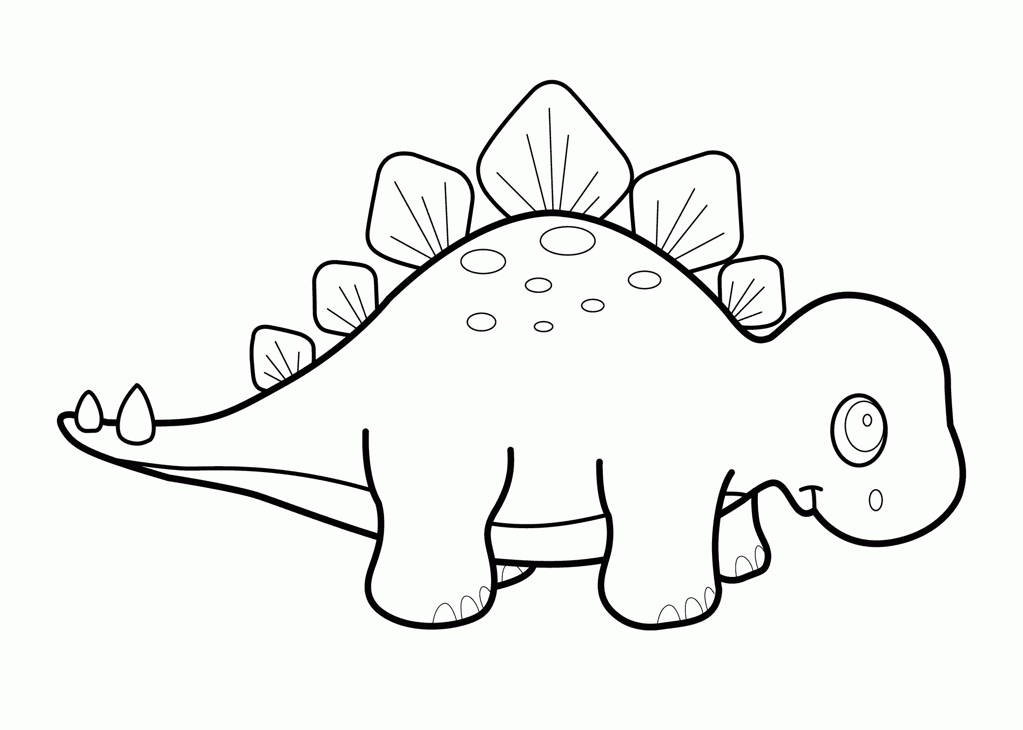 Easy Dinosaur Coloring Pages Coloring Home