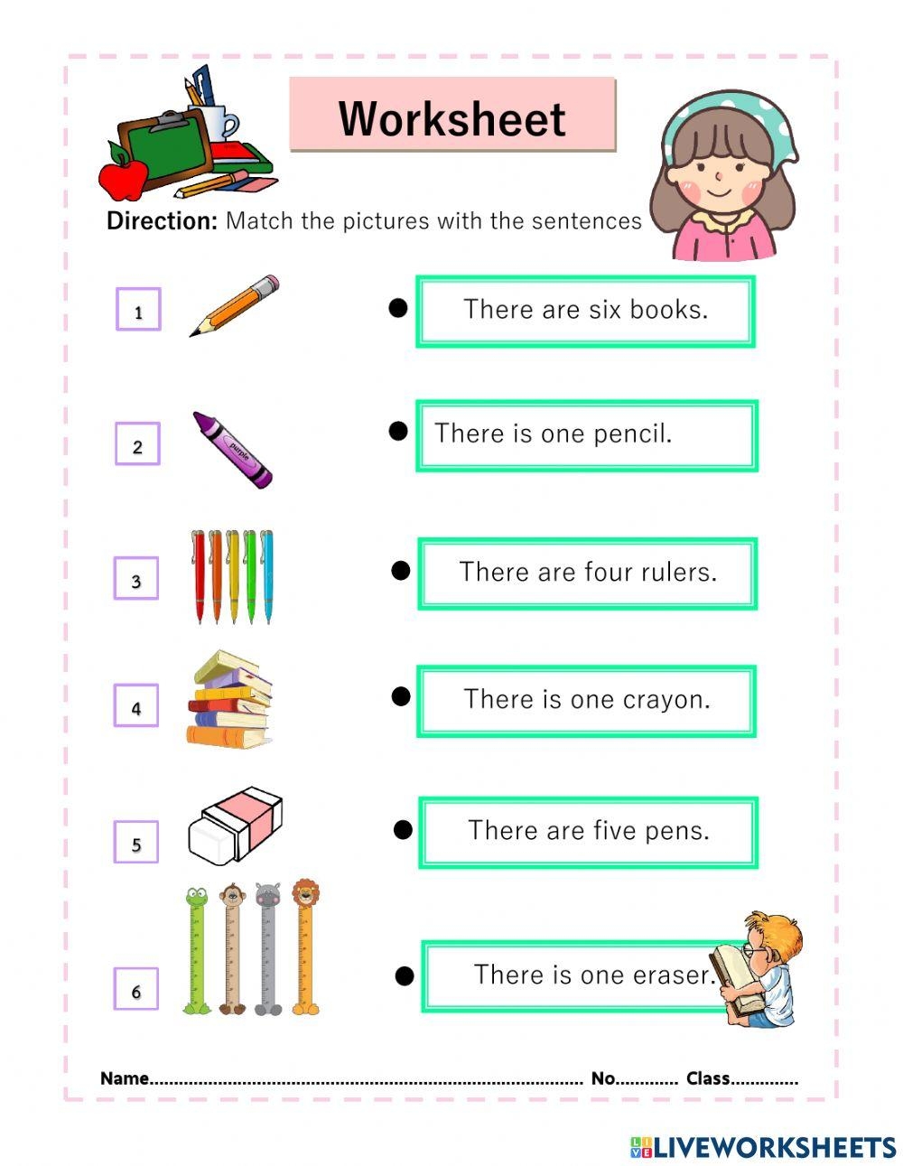 Easy English Worksheet For Kids Worksheet Live Worksheets