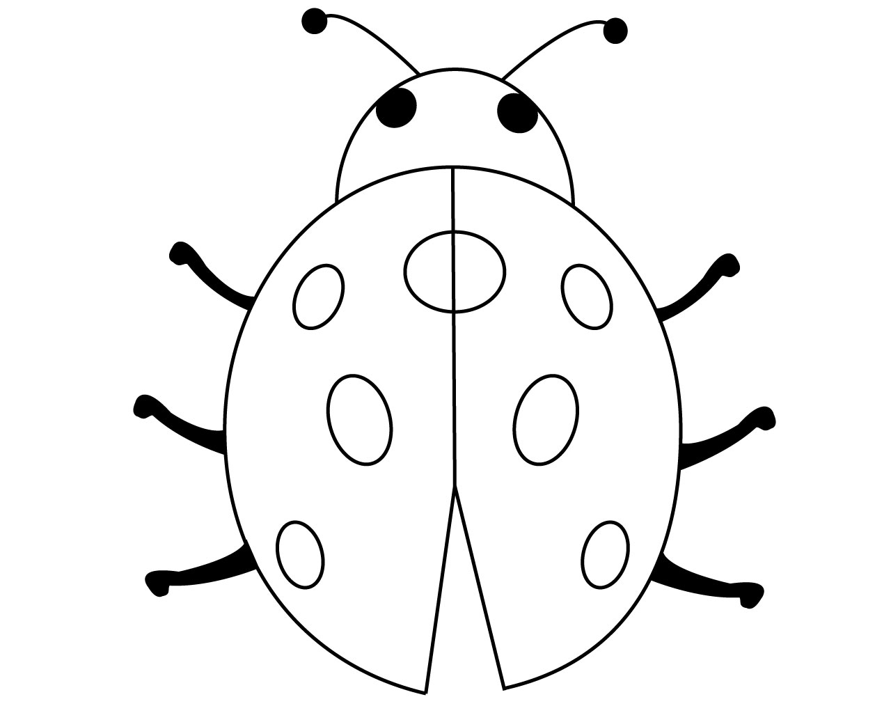 Easy Ladybug Coloring Pages Free Printable