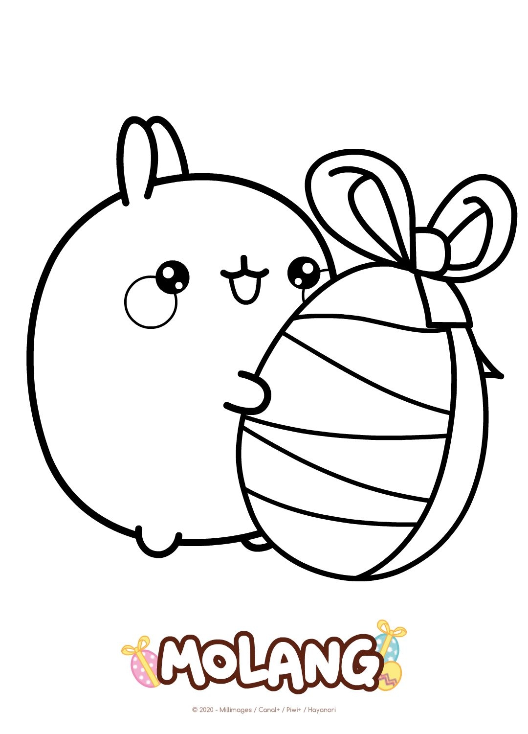 Easy Molang Coloring Page