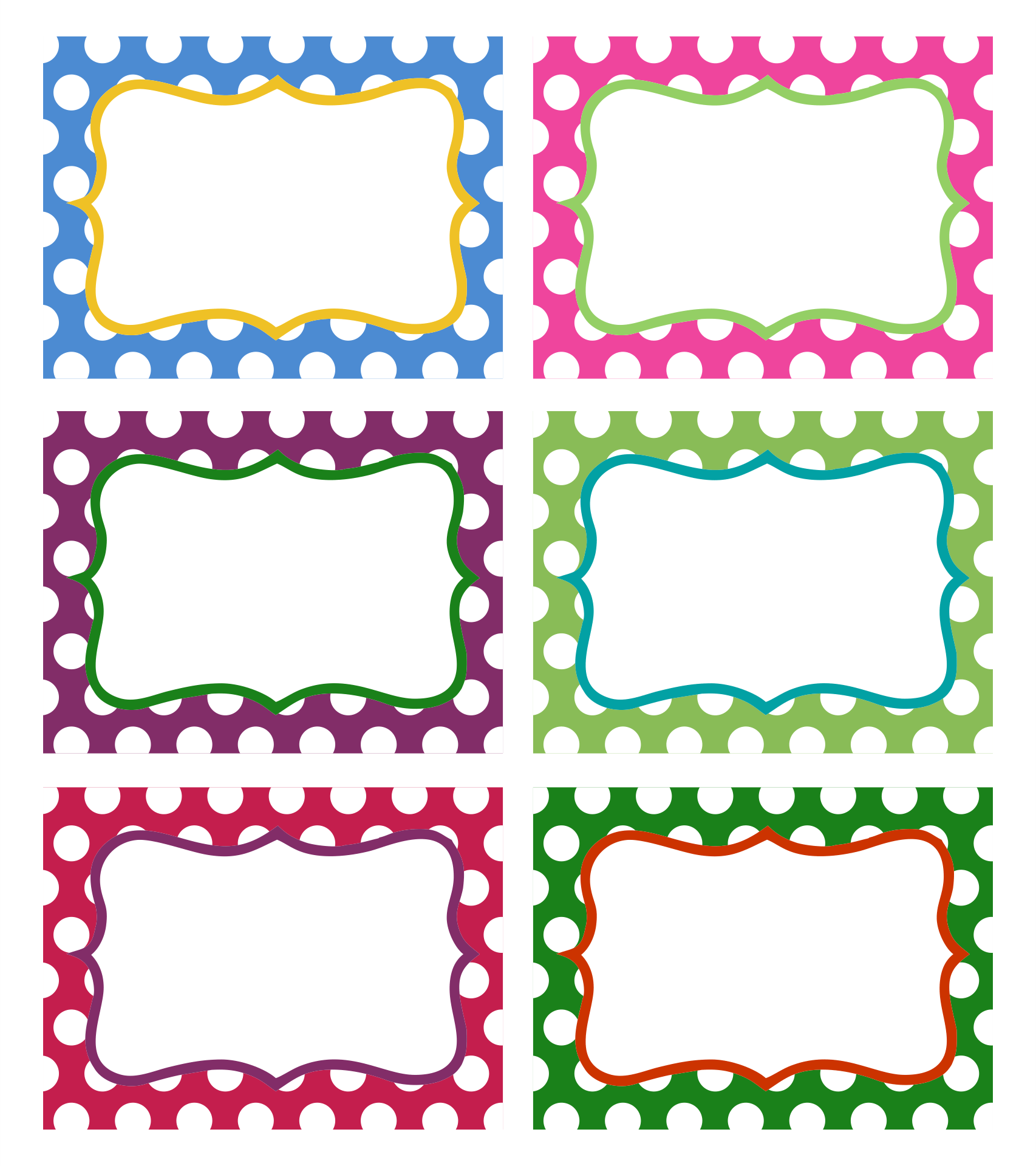 Editable Free Printable Label Templates