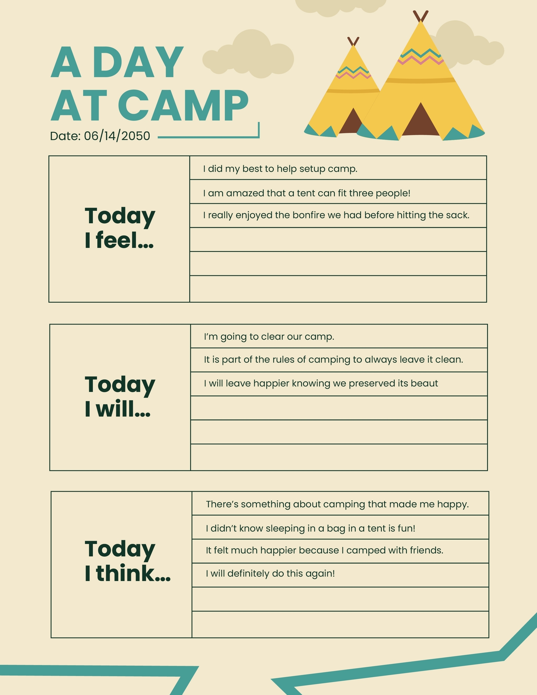 daily journal template