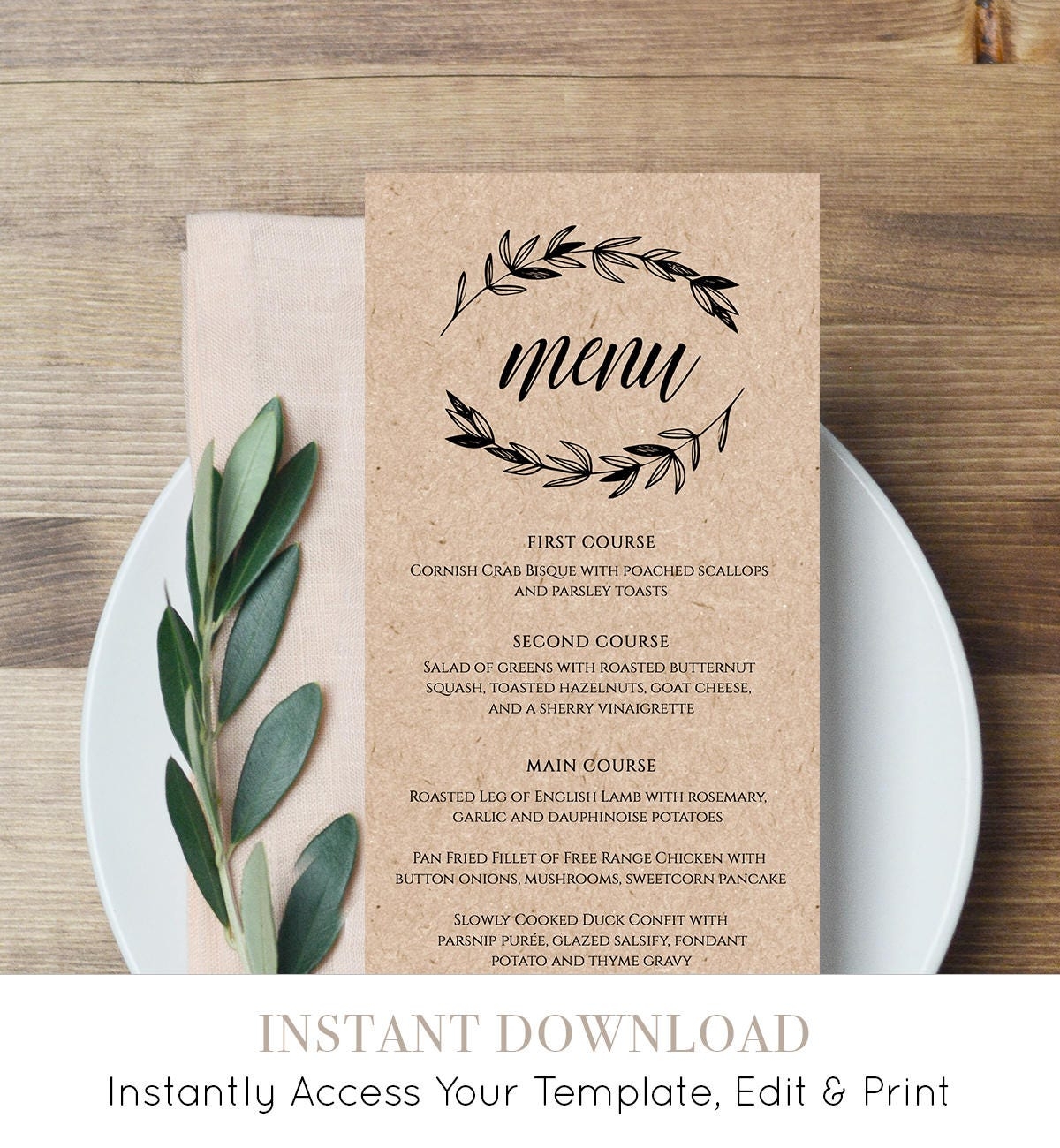 Editable Menu Templates Free Sarseh