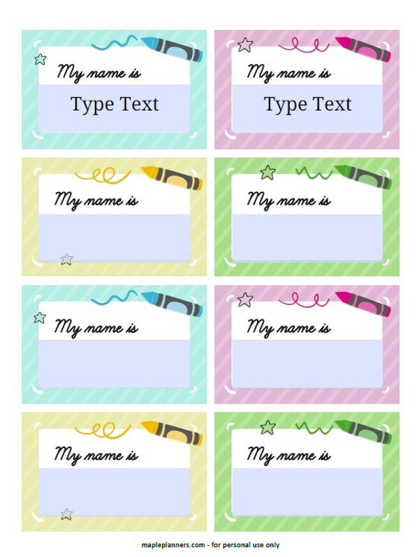 Editable Name Tags Printable Free Name Tag Template Fields NBKomputer