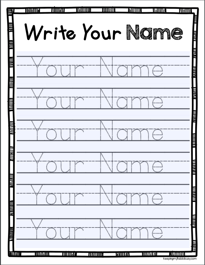 editable free printable name template