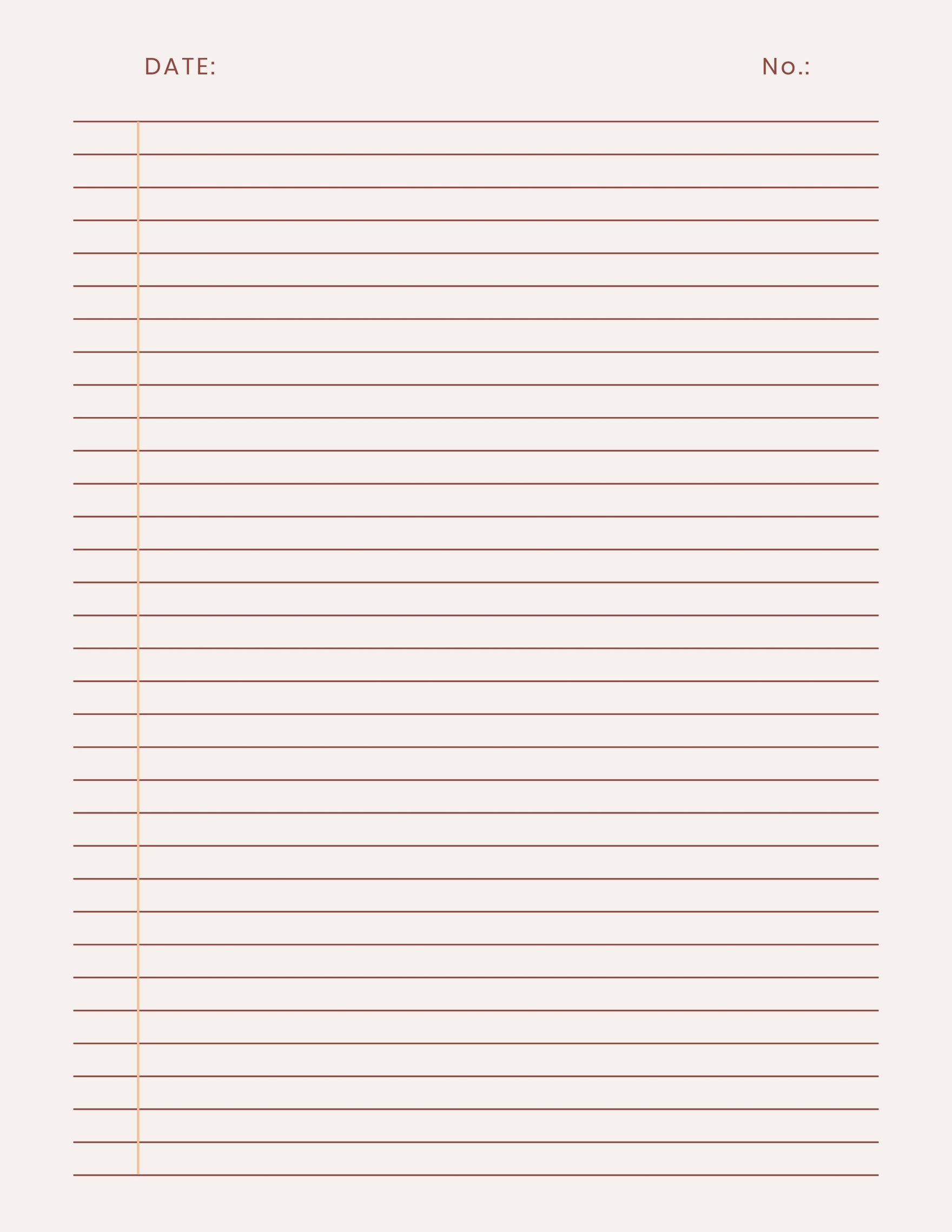 Editable Notebook Paper Templates In Word To Download