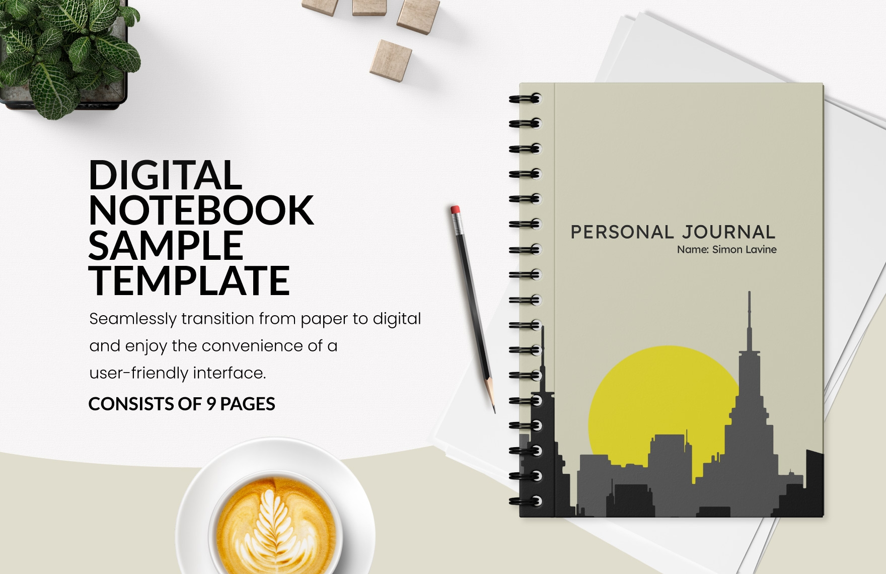 free blank notebook template