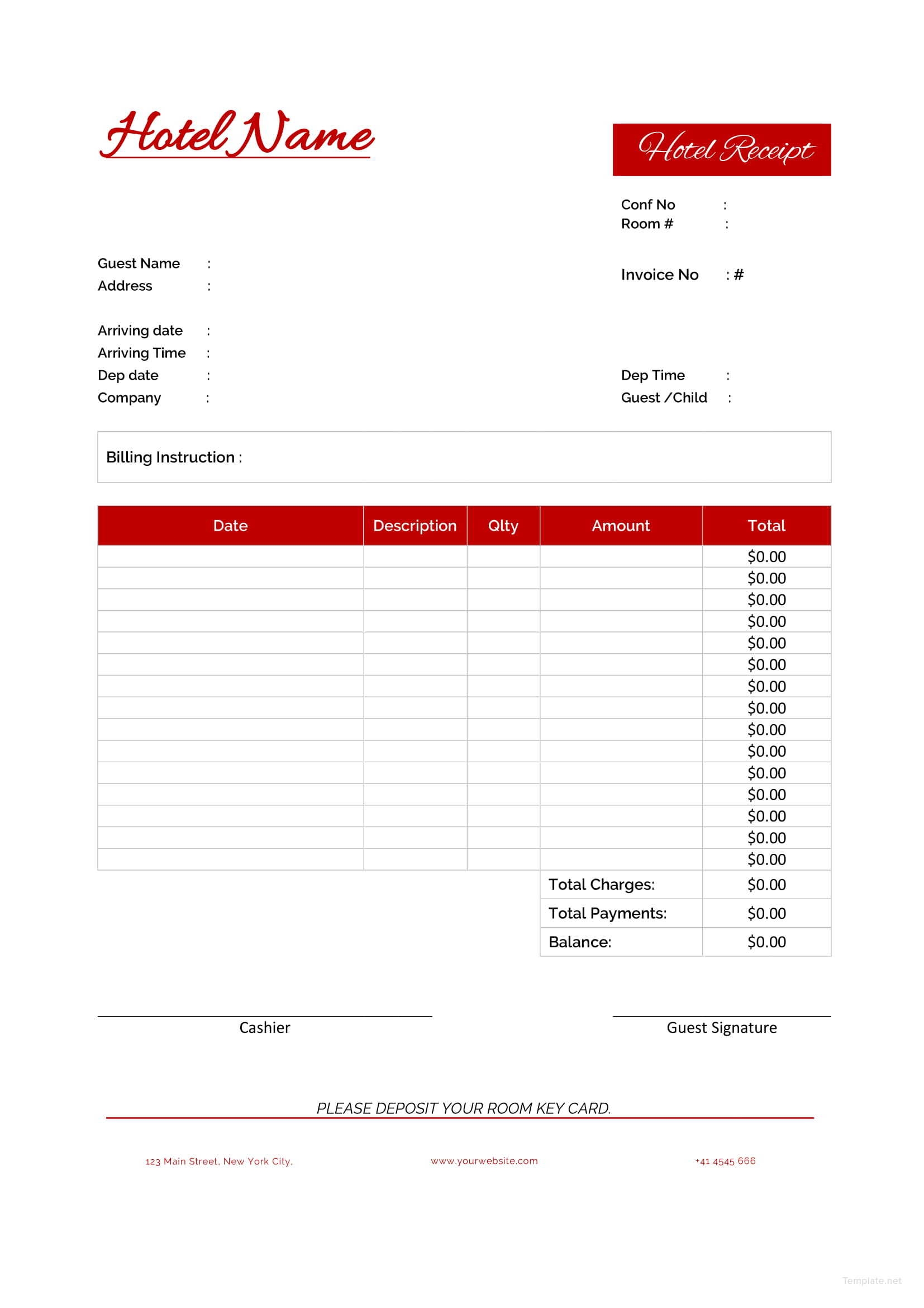 free editable receipt template word