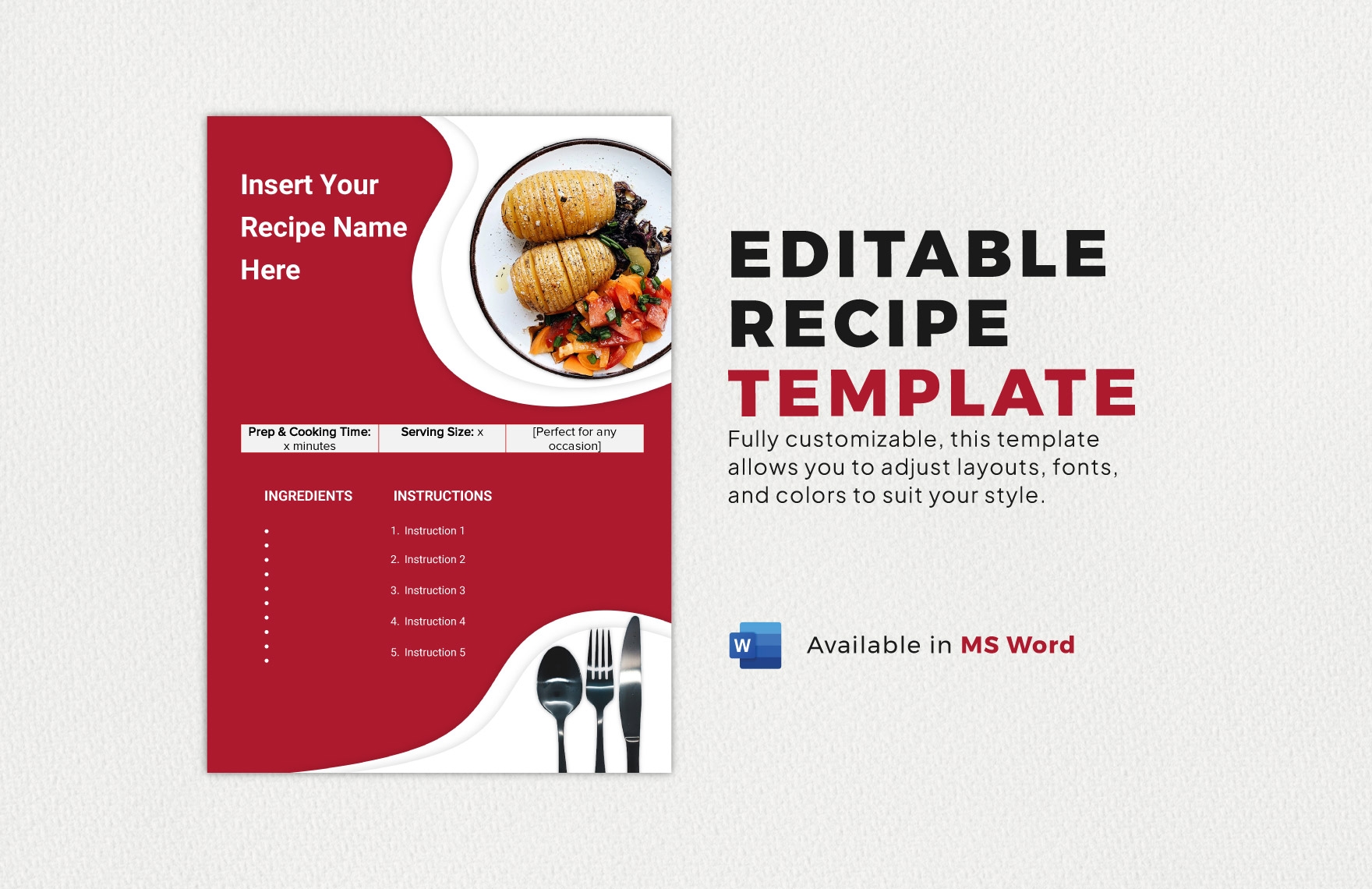 Editable Recipe Template In Word Download Template