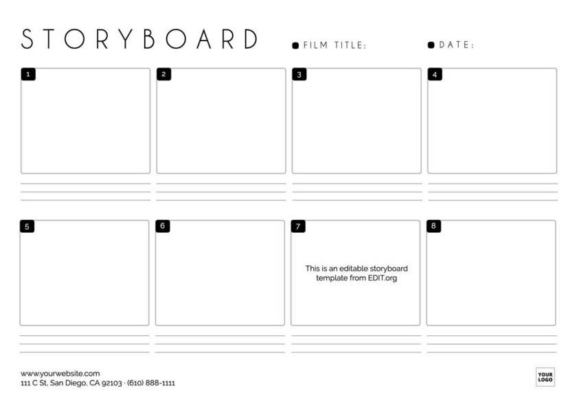Editable Storyboard Template