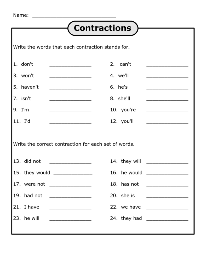 educational worksheets for 3rd graders