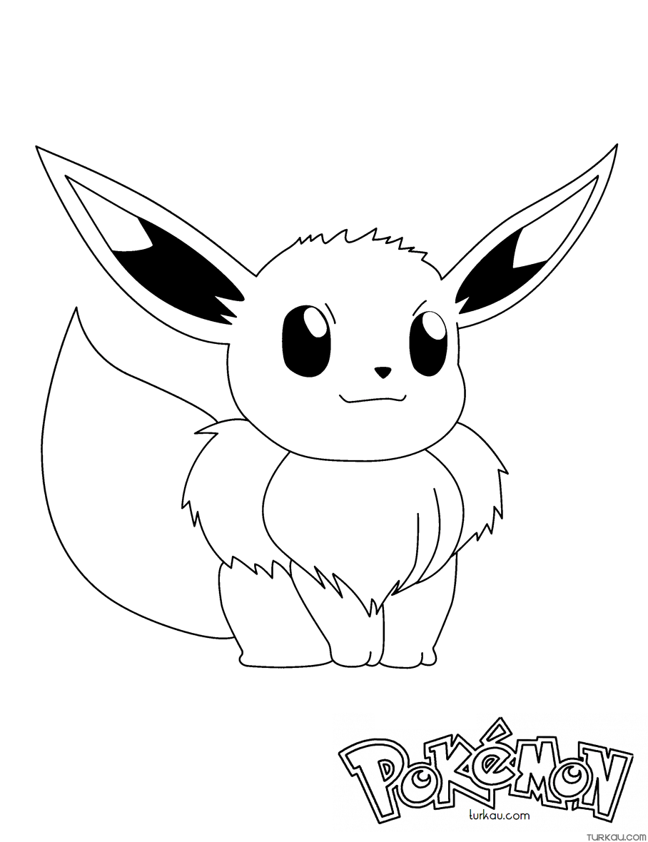 Eevee Coloring Page Pokemon Turkau