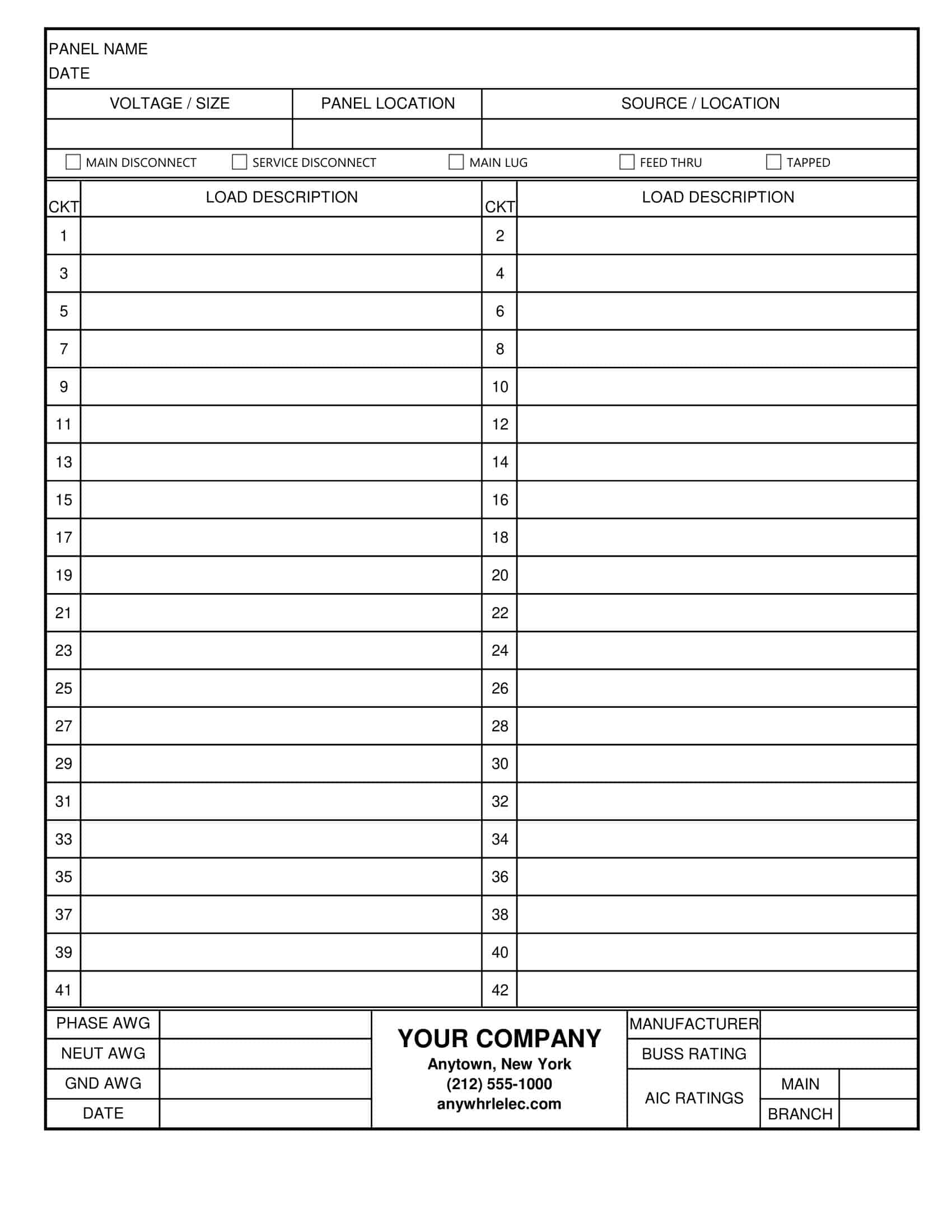 printable schedule template