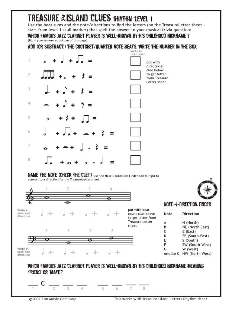 music theory worksheets for kids