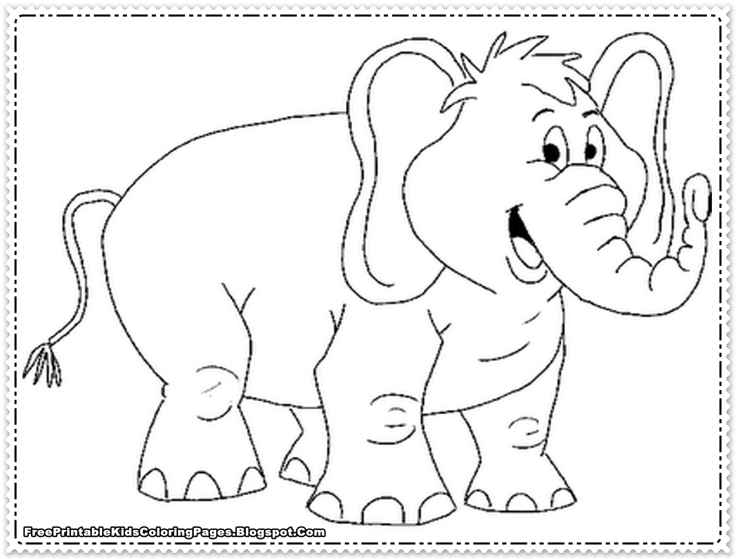 free printable elephant drawings