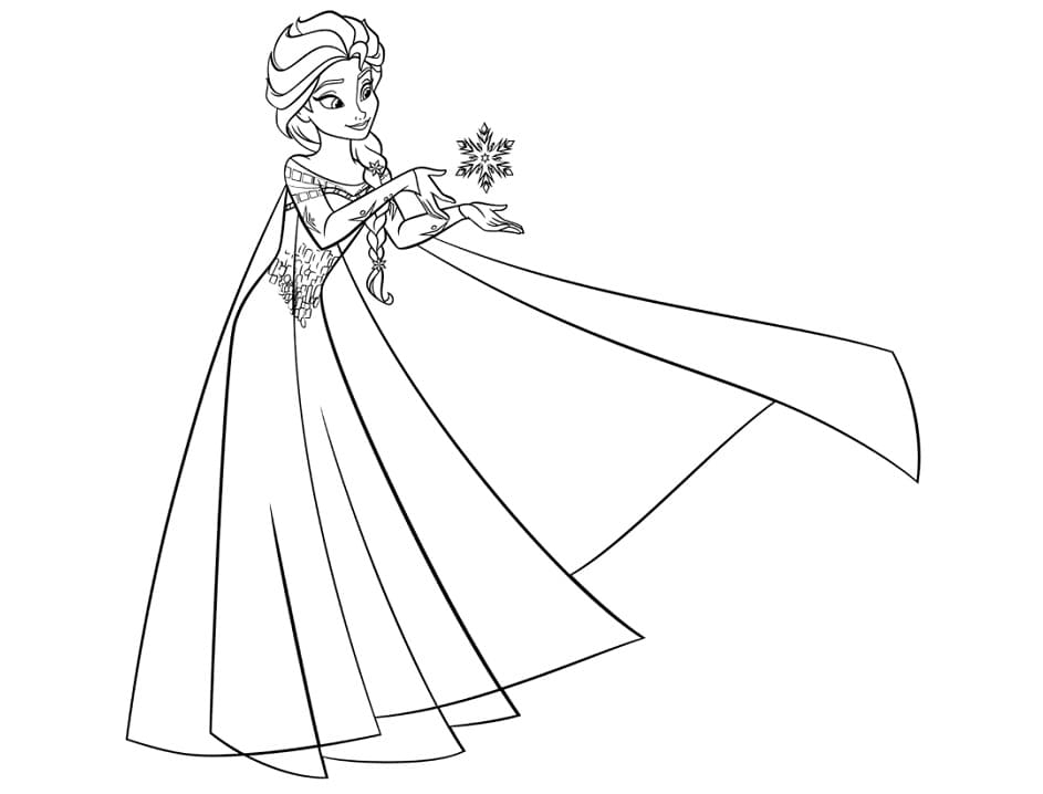 coloring page elsa