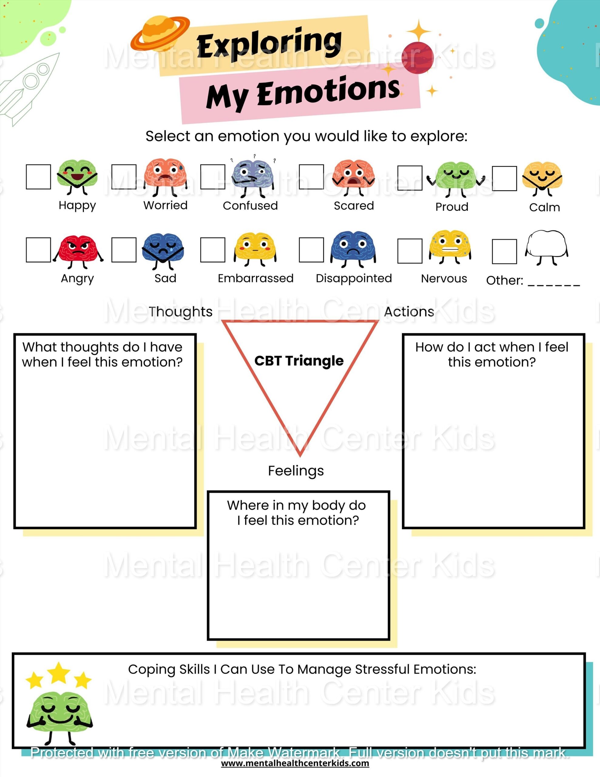 Emotion Regulation Worksheet PDF Packet FREE Your Therapy Source