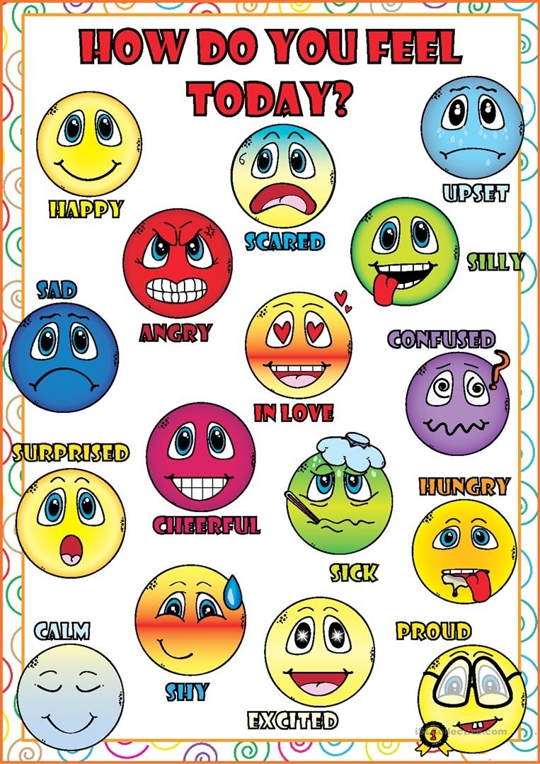Emotions Chart For Kids Free Printable